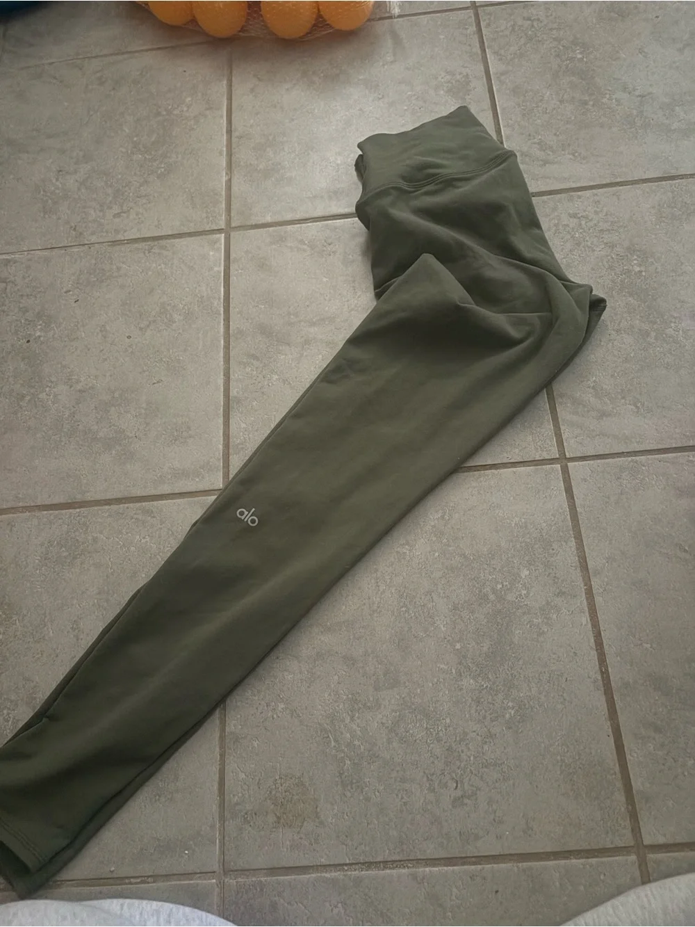 ALO Yoga Kids Olive Athletic Leggings